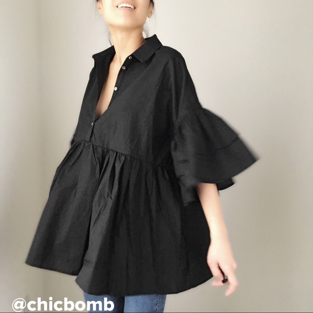 Zephyr flounce hem top. - Picture 5 of 6